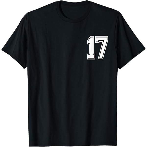 Amazon | 背面に17番。 Tシャツ | Tシャツ・カットソー 通販